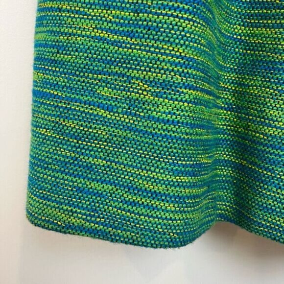 Vintage Handmade M / L Green Turquoise Bleu Long Thick 60s 70s Retro Maxi Skirt - Picture 12 of 15